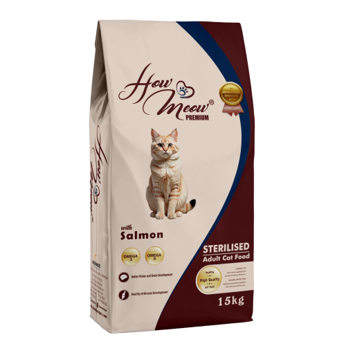 How Meow – Sterilised Cat Food Salmon 15kg